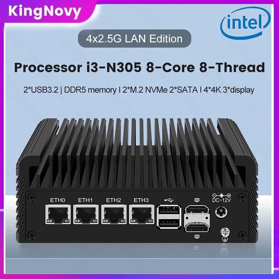 Ҹ ̴ ǻ  N100, 4 xi226-V, 2.5G , DDR5 2 * USB3.2 4 * USB2.0 2 * NVMe 2 * SATA Proxmox ȭ  PC, 12 